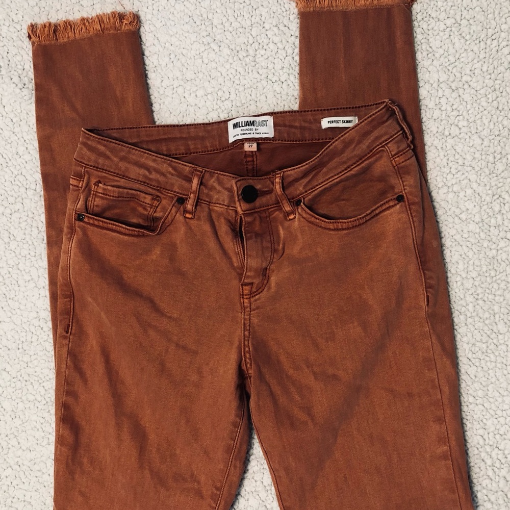 William Rast Orange Skinny Jeans